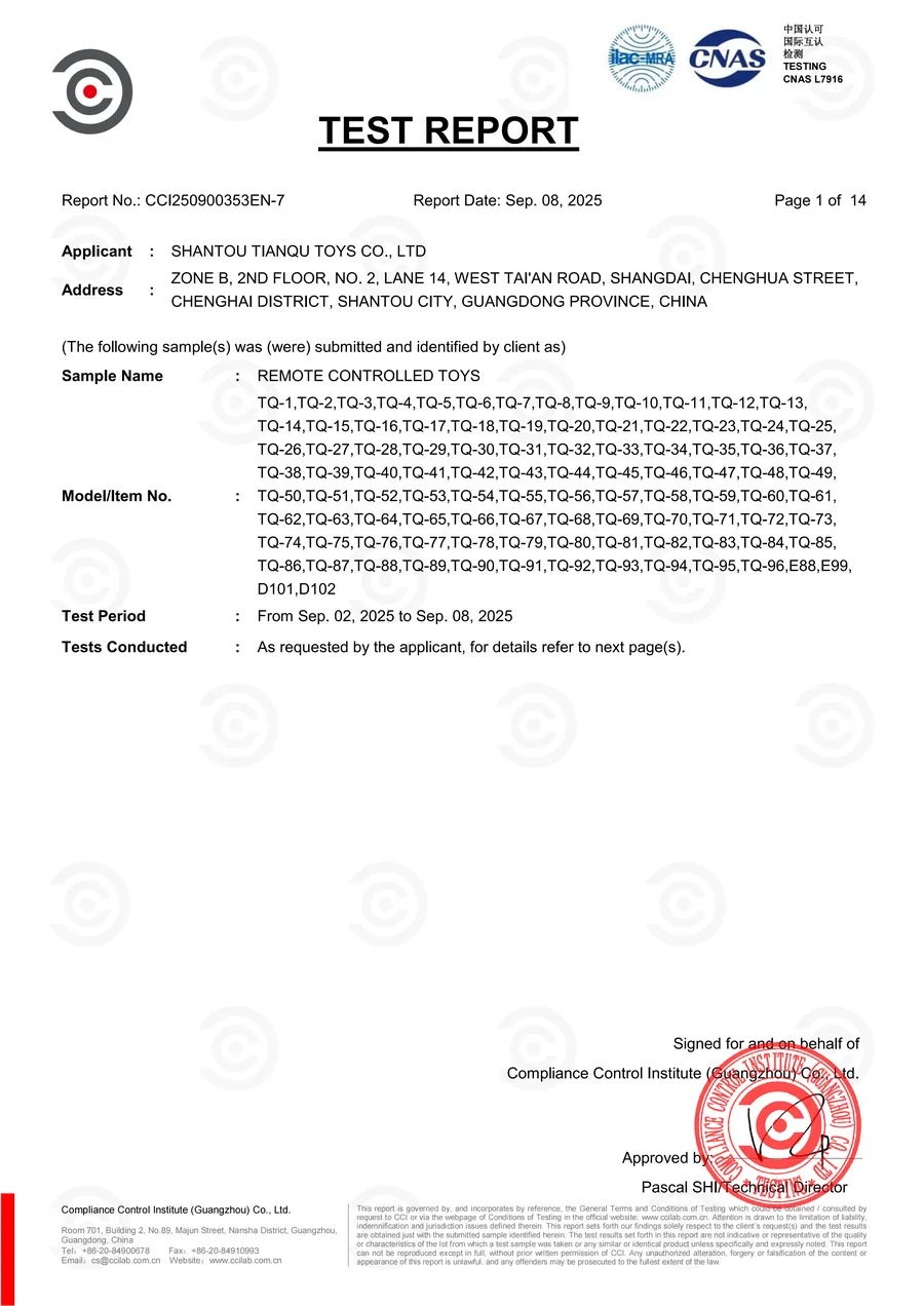 RoHS 2.0 certificate